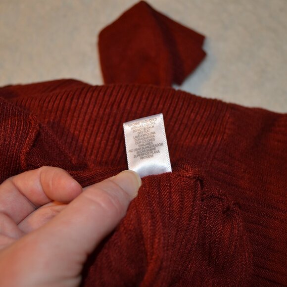 Zenana Outfitters rust red cardigan, longline open front knit sweater szM - Picture 14 of 14